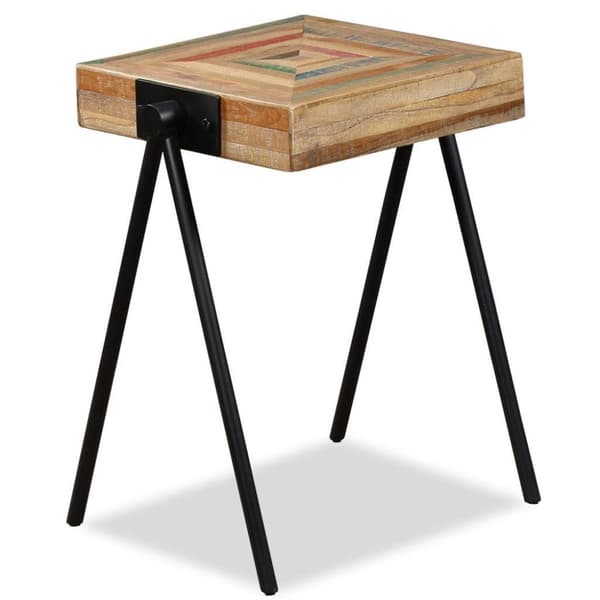 vidaXL sidebord massiv genbrugstræ teak