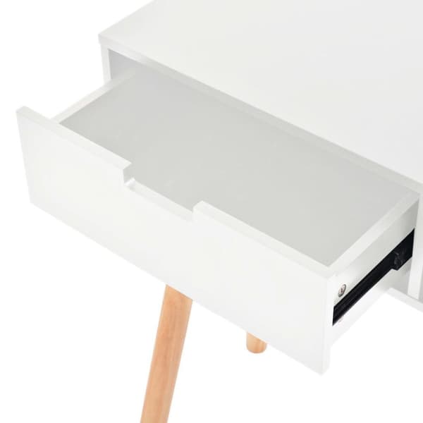 vidaXL Konsolbord massiv furu 80x30x72 cm vit