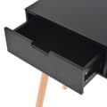 Miniatyrbild 5 av 6: vidaXL Konsolbord massiv furu 80x30x72 cm svart