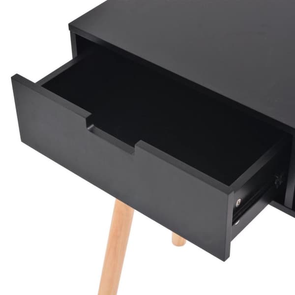 vidaXL Konsolbord massiv furu 80x30x72 cm svart