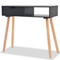 Miniatyrbild 1 av 6: vidaXL Konsolbord massiv furu 80x30x72 cm svart