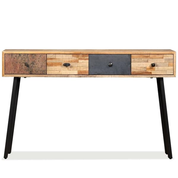 vidaXL Konsollbord gjenvunnet heltre teak 120x30x76 cm