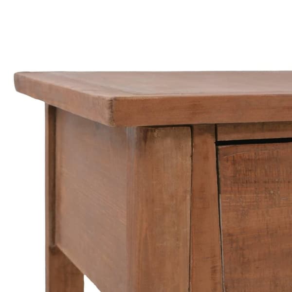 vidaXL konsolbord i massivt grantræ 126 x 40 x 77,5 cm brun
