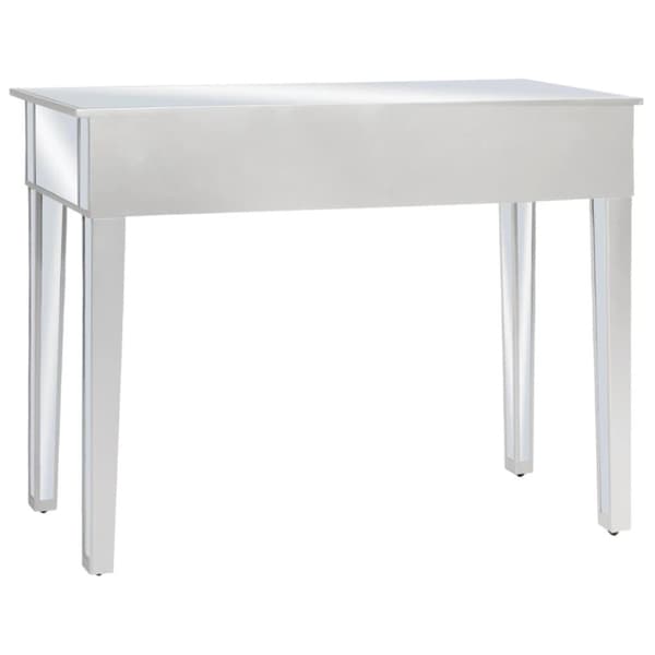 vidaXL konsolbord med spejl MDF og glas 106,5 x 38 x 76,5 cm