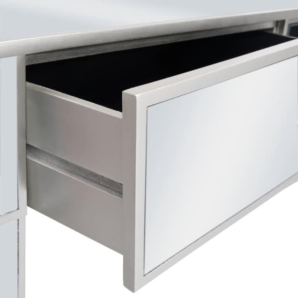 vidaXL konsolbord med spejl MDF og glas 106,5 x 38 x 76,5 cm