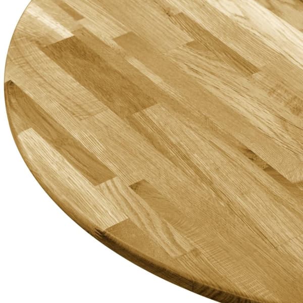 vidaXL Pöytälevy kiinteä tammipuu pyöreä 23 mm 700 mm