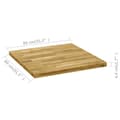 Miniatyrbillede 5 af 5: vidaXL bordplade massivt egetræ firkantet 44 mm 80 x 80 cm
