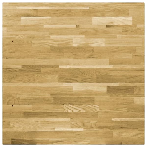 vidaXL bordplade massivt egetræ firkantet 44 mm 80 x 80 cm