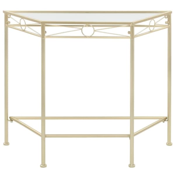 vidaXL Sivupöytä vintagetyyli metalli 87x34x73 cm kulta