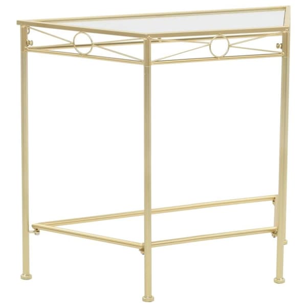 vidaXL Sivupöytä vintagetyyli metalli 87x34x73 cm kulta