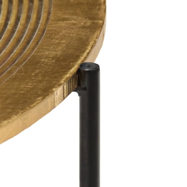 vidaXL Bordsett 2 deler messing-dekket MDF