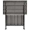 Miniatyrbilde 4 av 9: vidaXL Foldbart tebord gammeldags stil metall 58x35x72 cm svart