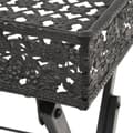 Miniatyrbilde 5 av 9: vidaXL Foldbart tebord gammeldags stil metall 58x35x72 cm svart