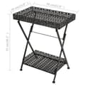 Miniatyrbilde 9 av 9: vidaXL Foldbart tebord gammeldags stil metall 58x35x72 cm svart