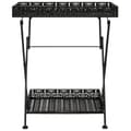 Miniatyrbilde 2 av 9: vidaXL Foldbart tebord gammeldags stil metall 58x35x72 cm svart