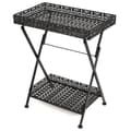 Miniatyrbilde 1 av 9: vidaXL Foldbart tebord gammeldags stil metall 58x35x72 cm svart