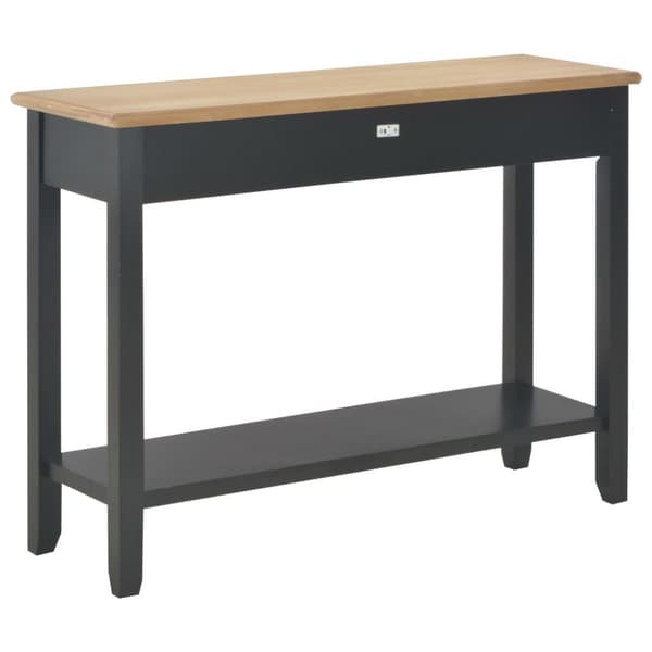 vidaXL Konsollbord svart 110x35x80 cm tre