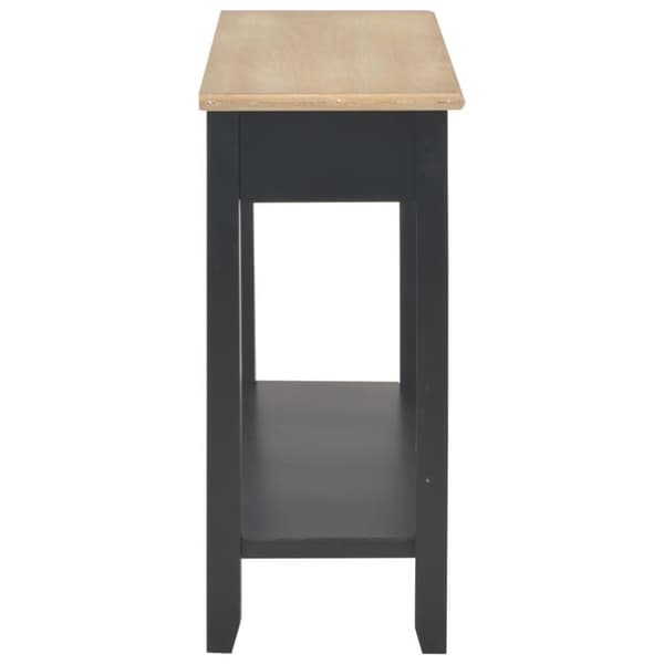 vidaXL Konsollbord svart 110x35x80 cm tre
