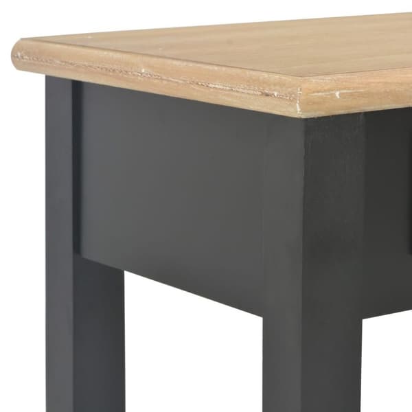vidaXL Konsollbord svart 110x35x80 cm tre