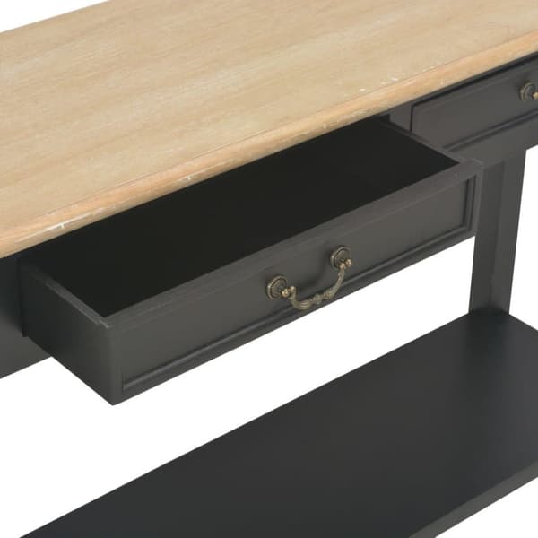 vidaXL Konsollbord svart 110x35x80 cm tre