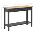 Miniatyrbilde 8 av 8: vidaXL Konsollbord svart 110x35x80 cm tre