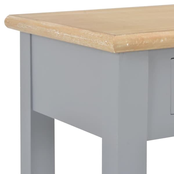 vidaXL Sivupöytä harmaa 110x35x80 cm puu