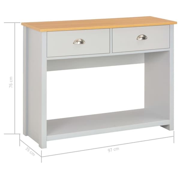 vidaXL Konsolbord grå 97x35x76 cm