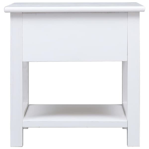 vidaXL Sidebord hvit 40x40x40 cm keisertre