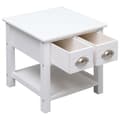 Miniatyrbilde 5 av 8: vidaXL Sidebord hvit 40x40x40 cm keisertre