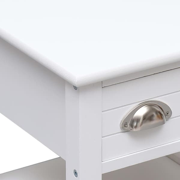 vidaXL Sidebord hvit 40x40x40 cm keisertre