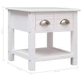 Miniatyrbilde 8 av 8: vidaXL Sidebord hvit 40x40x40 cm keisertre