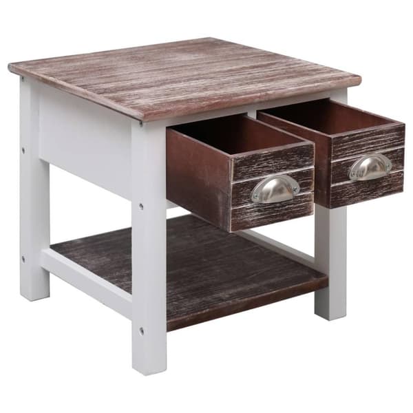 vidaXL Sidebord brun 40x40x40 cm keisertre