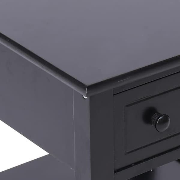 vidaXL Sidebord svart 40x40x40 cm keisertre