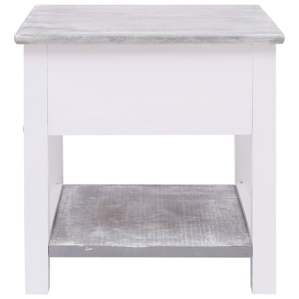vidaXL Sidebord grå 40x40x40 cm keisertre
