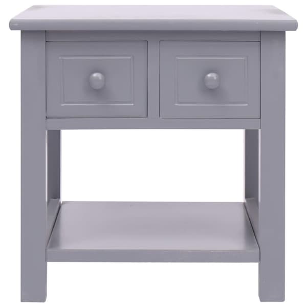 vidaXL Sidebord grå 40x40x40 cm keisertre