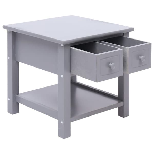 vidaXL Sidebord grå 40x40x40 cm keisertre