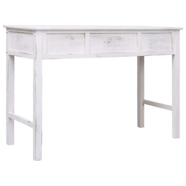 vidaXL Sivupöytä antiikinvalkoinen 110x45x76 cm puu