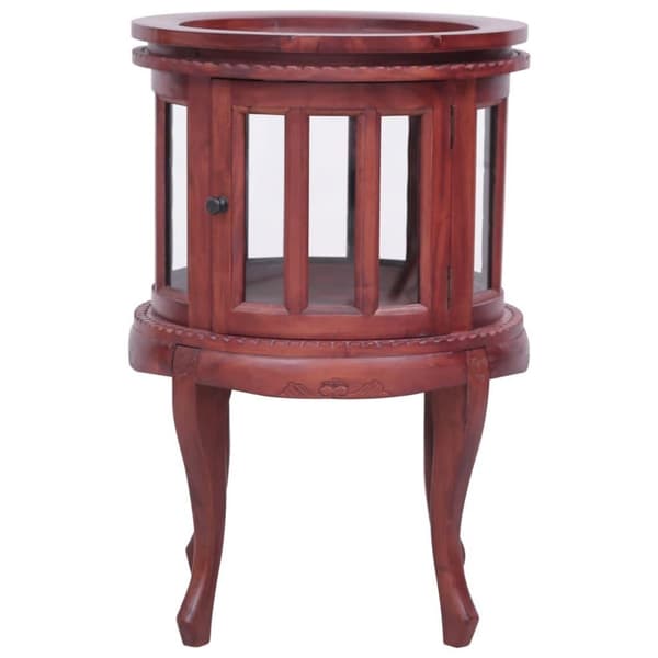 vidaXL Vitrineskap brun 50x50x76 cm heltre mahogni