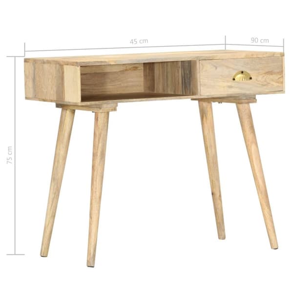 vidaXL Avlastningsbord 90x45x75 cm massivt mangoträ