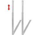 Miniatyrbilde 2 av 6: vidaXL Teleskopiske bordben 4 stk børstet nikkel 710 mm-1100 mm