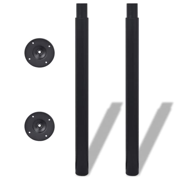 vidaXL Justerbara bordsben 4 st 710 mm-1100 mm svart