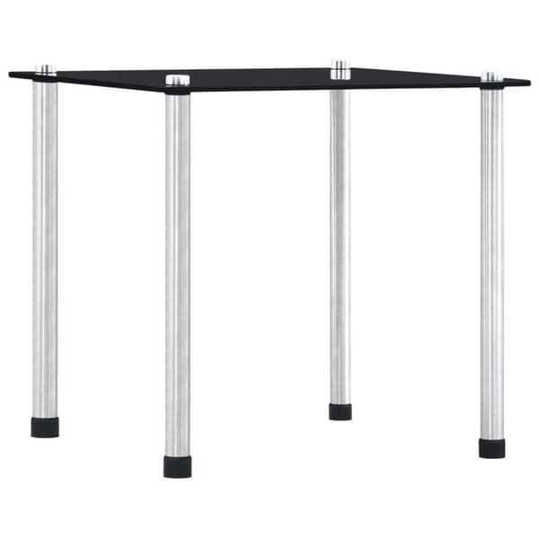 vidaXL Satsbord 3 st svart härdat glas