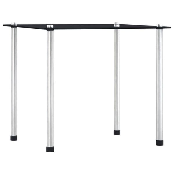 vidaXL Satsbord 3 st svart härdat glas