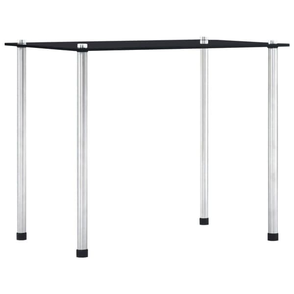 vidaXL Satsbord 3 st svart härdat glas
