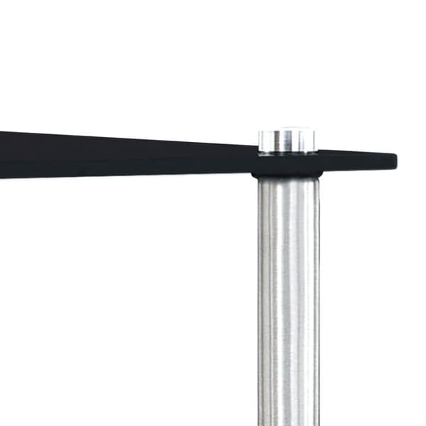 vidaXL Satsbord 3 st svart härdat glas