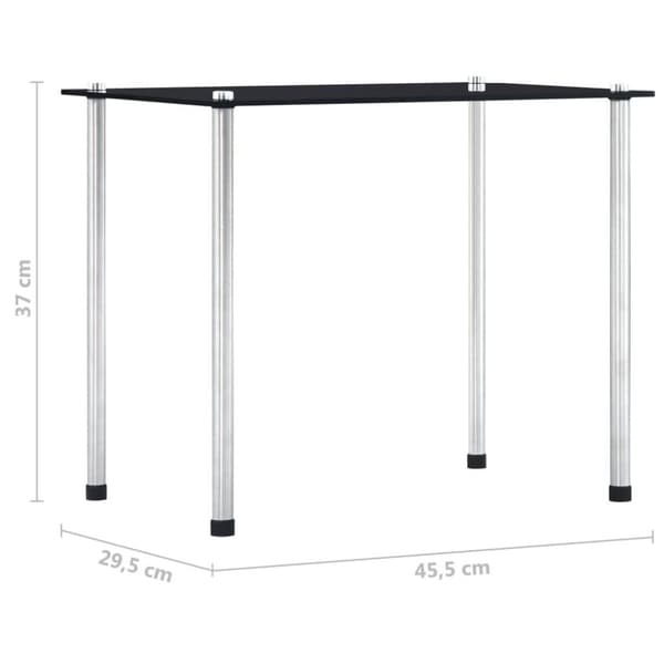 vidaXL Satsbord 3 st svart härdat glas