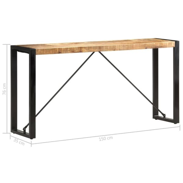 vidaXL Konsolbord 150x35x76 cm massivt mangoträ