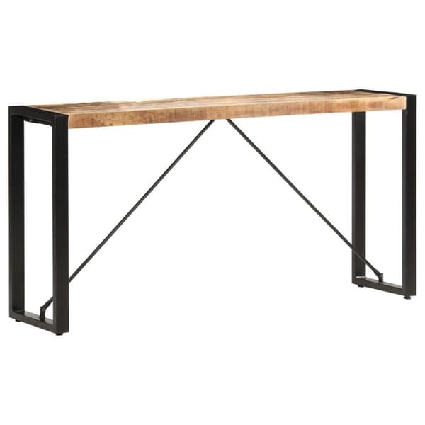vidaXL Konsolbord 150x35x76 cm massivt mangoträ