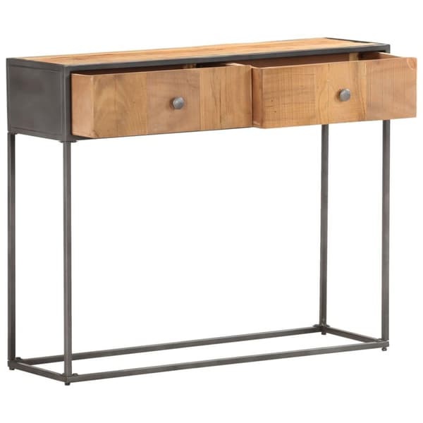 vidaXL konsolbord 90x30x75 cm massivt genbrugstræ