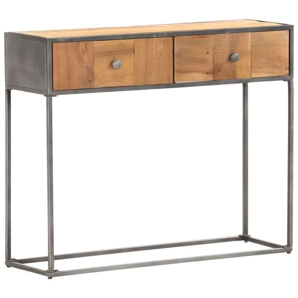 vidaXL konsolbord 90x30x75 cm massivt genbrugstræ